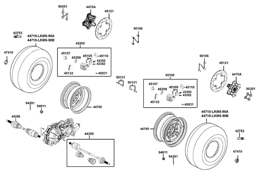 F07 Front Wheel parts diagram