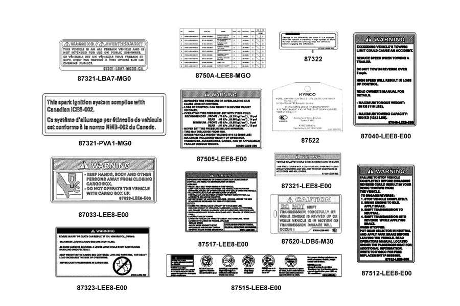 F24 Caution Label parts diagram