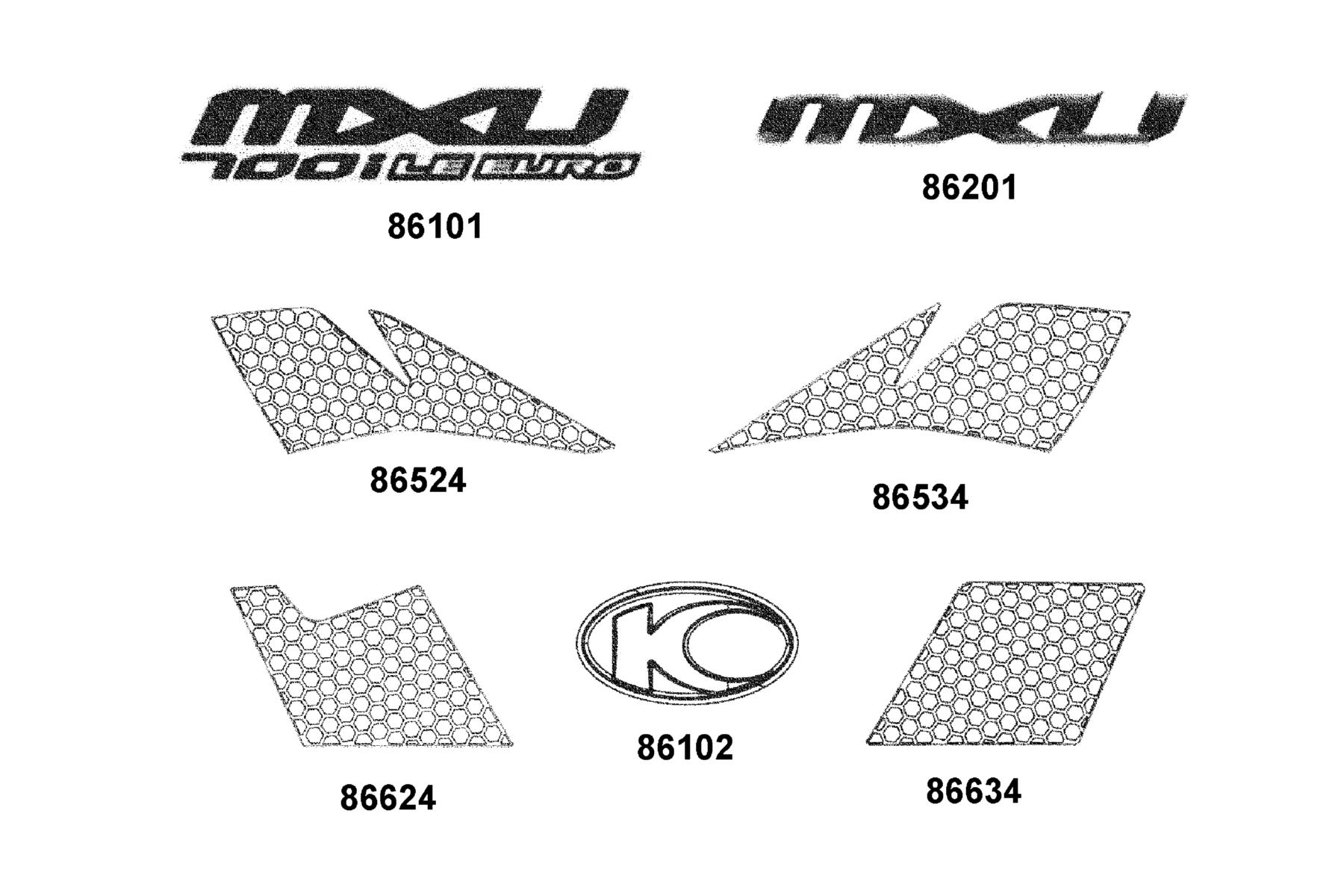 MXU 700i LE(2021) Emblem●Stripe parts diagram