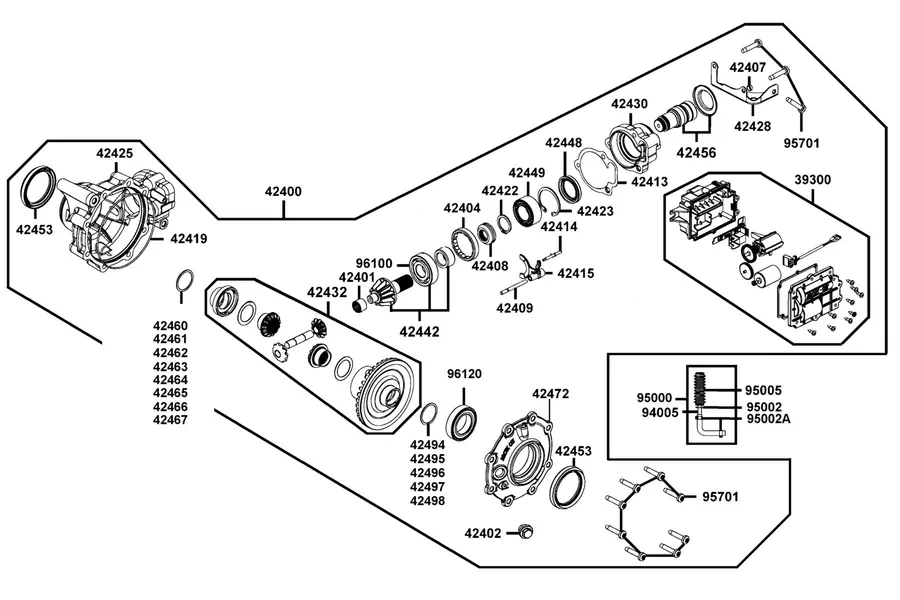 E09 Gearcase Fr Assy parts diagram