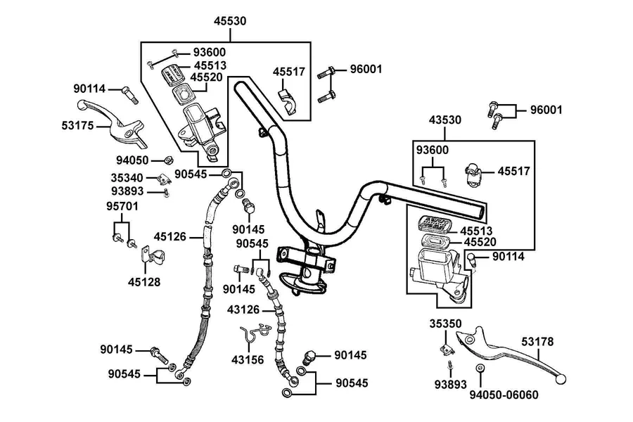 F04 Brake Master Cylinder parts diagram