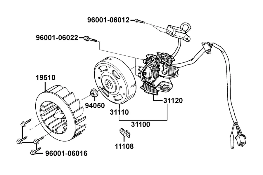E03 Generator parts diagram