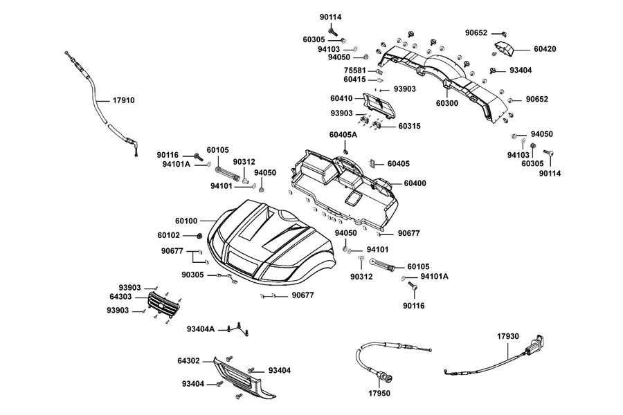 F03 Fender Fr parts diagram