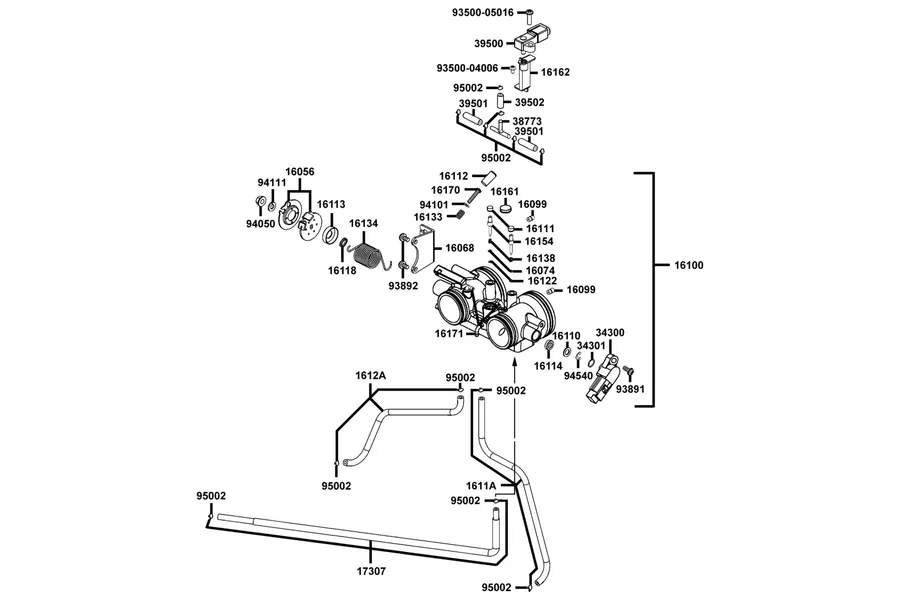 E10 Throttle Body parts diagram