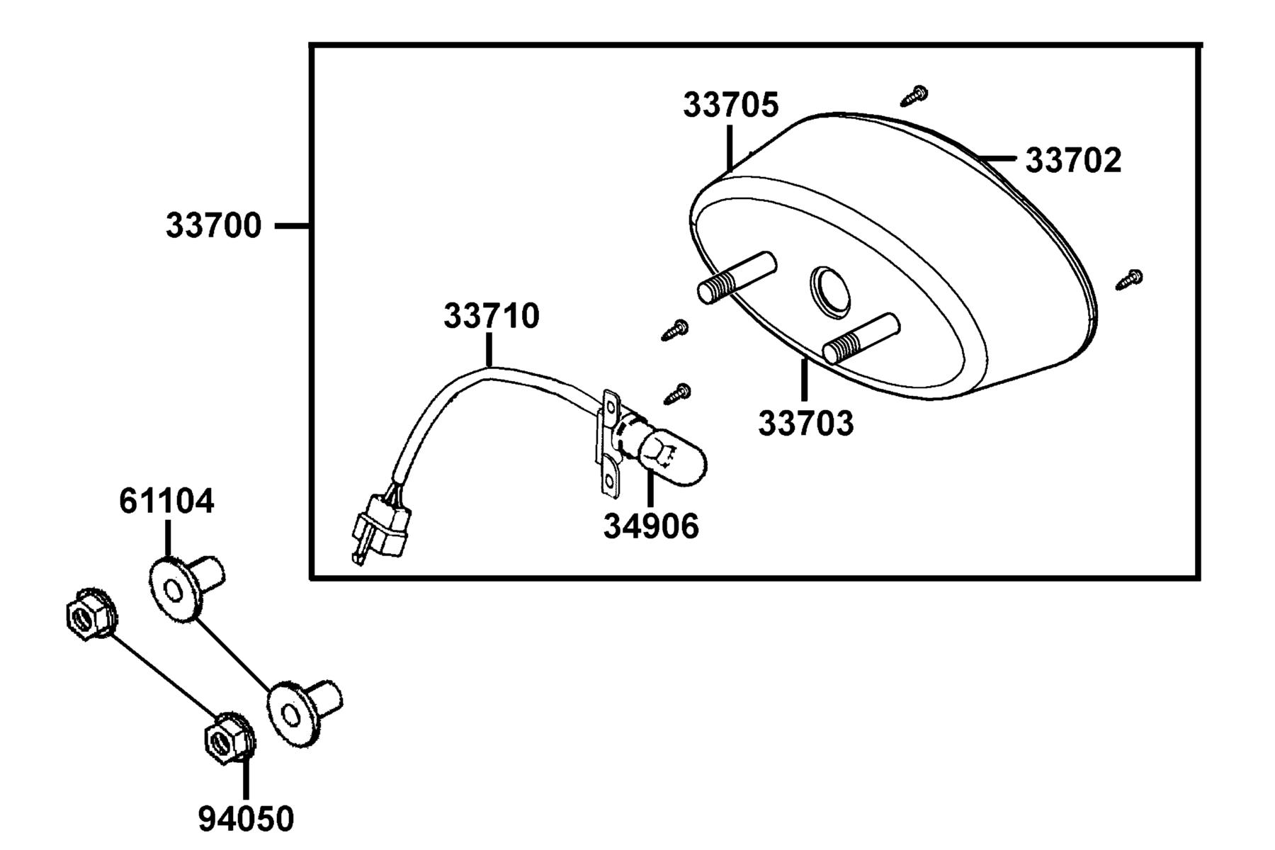 KYMCO Mongoose 50 Rear Light parts diagram