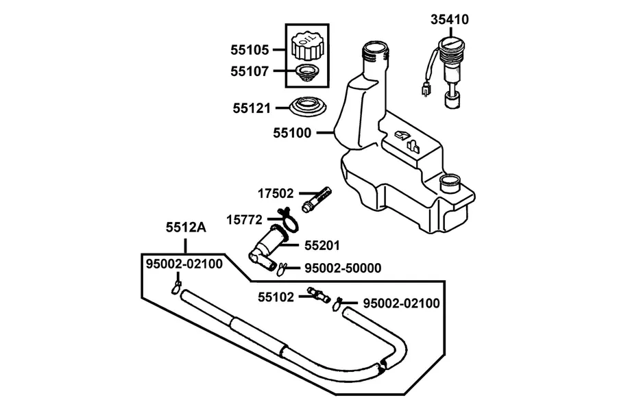F12 Oil Tank parts diagram