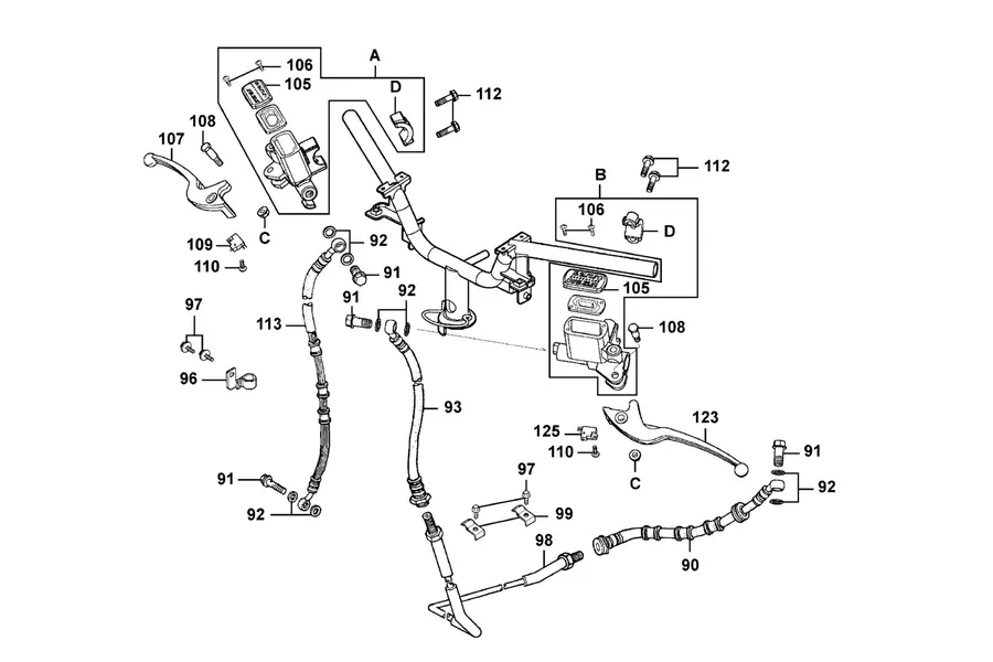 F04 Brake Master Cylinder parts diagram