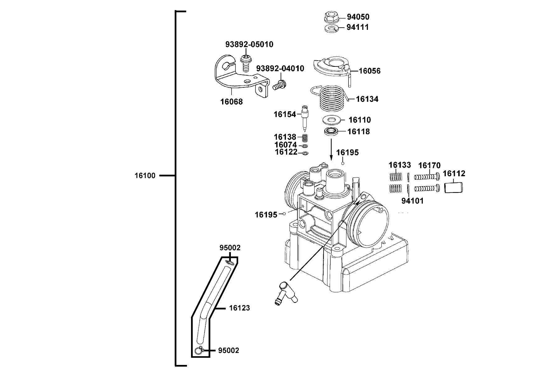 COMPAGNO 110i (2016~) Throttle Body Assy parts diagram