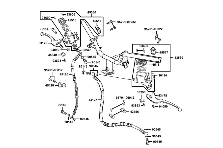 F04 Brake Master Cylinder parts diagram