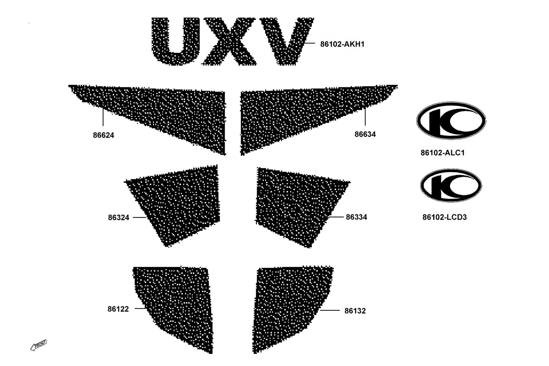 UXV 450(2021) Emblem●Stripr parts diagram