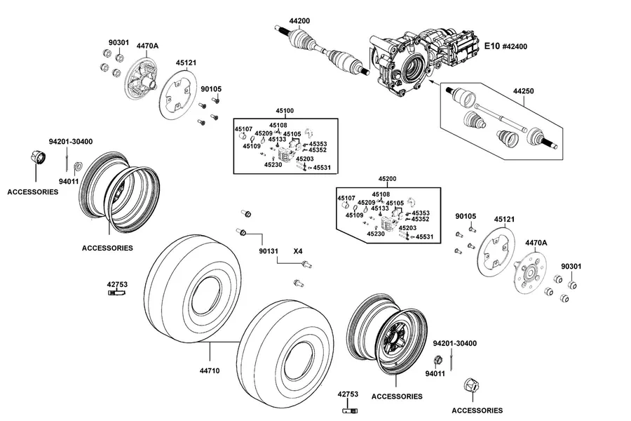 F07 Wheel Assy Fr parts diagram