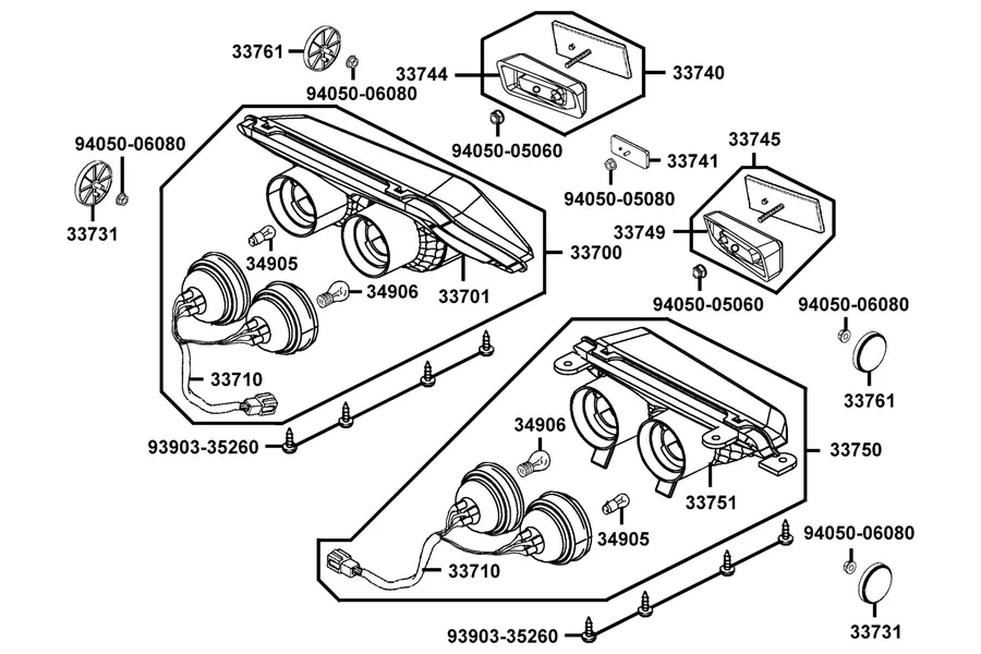 F18 Light Tail parts diagram
