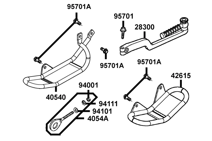 F13 Kick Starter Arm parts diagram