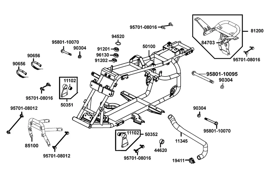 F19 Frame Body parts diagram