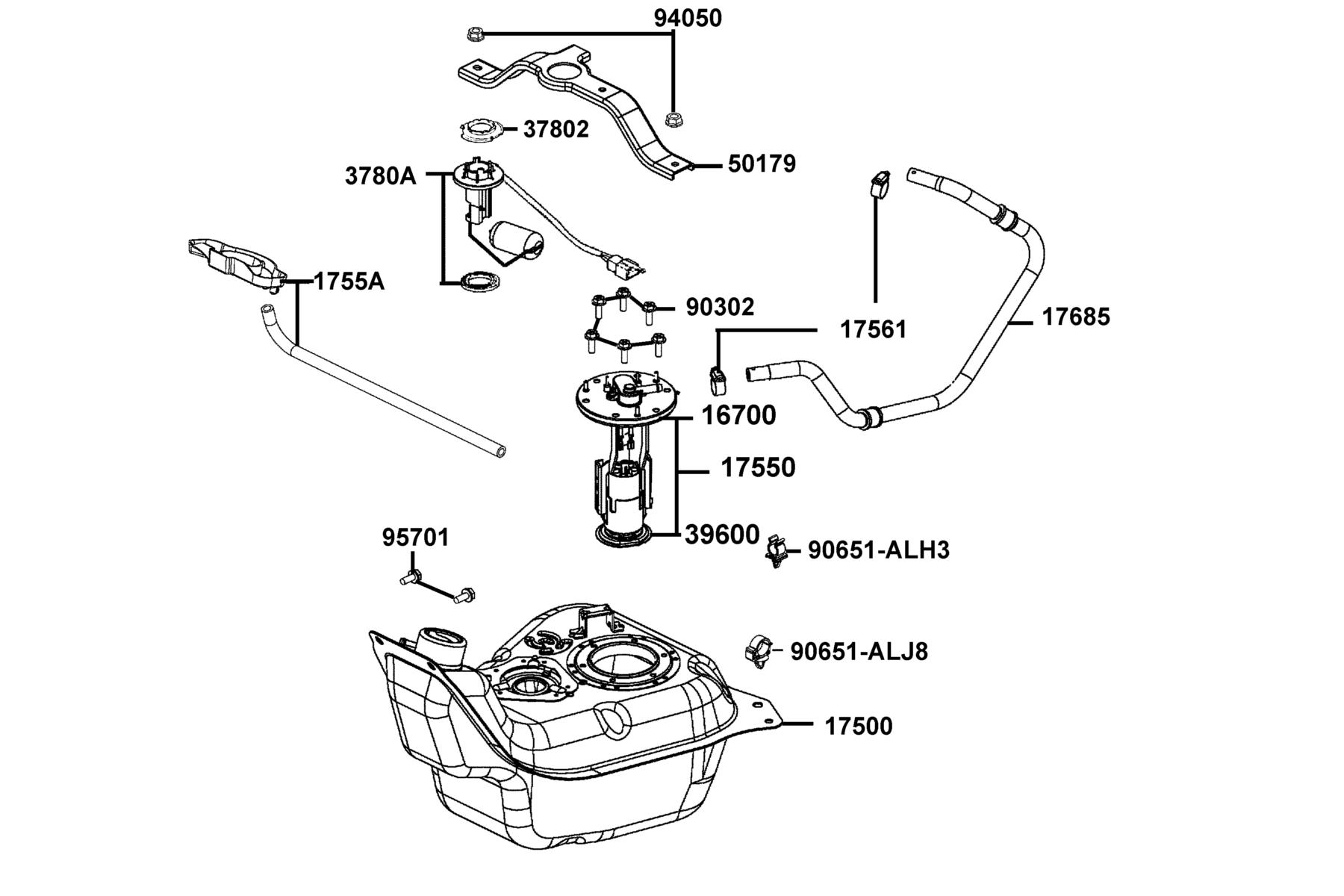 Like 150i ABS(2022) Fuel Tank parts diagram
