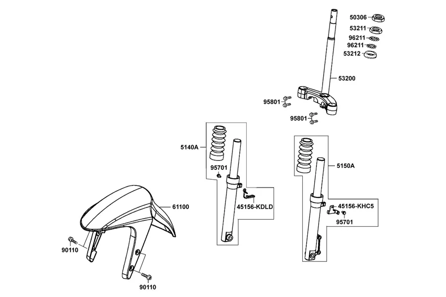 F06 Fender Front parts diagram