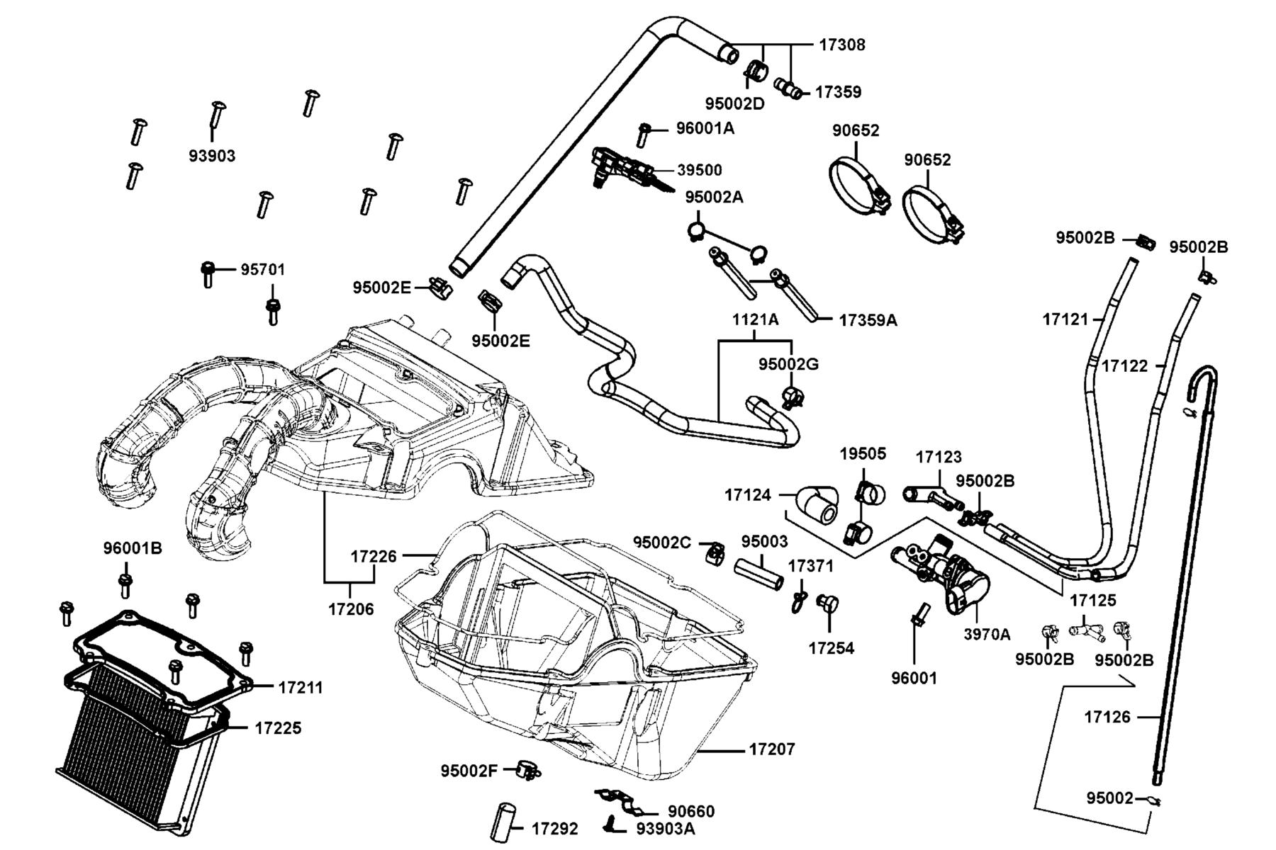 AK550 2022 Air Cleaner parts diagram
