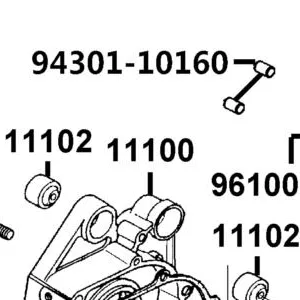 11100-KUDU-C00 CRANK CASE COMP R — diagram cutout