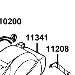 11341-KEC4-C00-NEA COVER L. CRANK CASE — diagram cutout