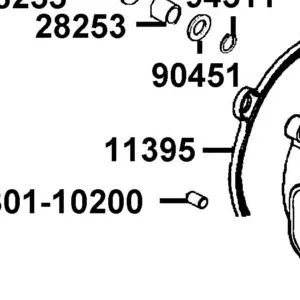 11395-KKD7-E90 GASKET L COVER @A — diagram cutout