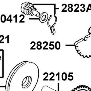 28250-LDF7-E10 SPINDLE COMP KICK STARTER — diagram cutout