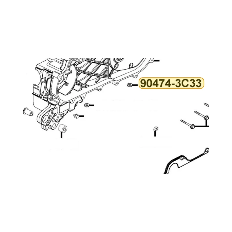 90474-3C33-C00 WASHER 8MM(T*2) — diagram cutout
