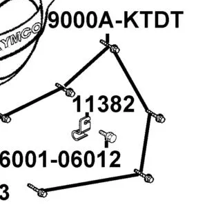 11382-LBD6-C00 CLAMPER BRAKE CABLE — diagram cutout