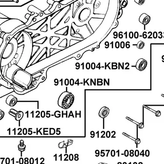 91004-KNBN-C00 BRG BALL RADIAL 6203 — diagram cutout
