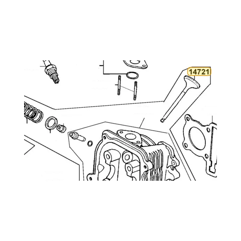 14721-KGBG-C00 VALVE EXHAUST — diagram cutout
