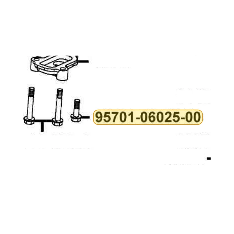 95701-06025-00 BOLT FLANGE 6*25 (B) — diagram cutout