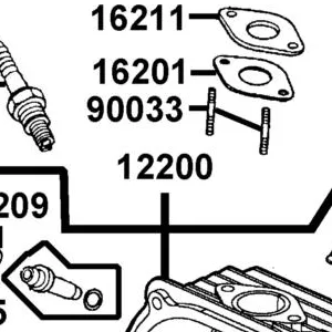 12200-KUDU-C10 HEAD COMP CYLN — diagram cutout