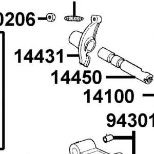 14450-GFY6-W10 SHAFT COMP IN ROCKER ARM — diagram cutout