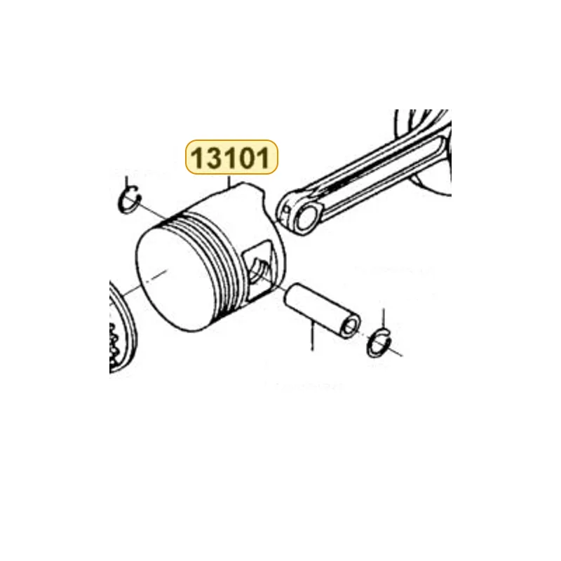 13101-LBC9-BA0 PISTON(A) — diagram cutout