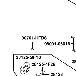 90701-HFB6-C00 KEY WOODRUFF 25X14X4 — diagram cutout
