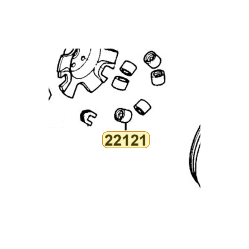 22121-GHT8-305 ROLLER SET WEIGHT (1SET:6PCS) — diagram cutout