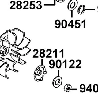 28211-KEB7-W10 RATCHET KICK STARTER — diagram cutout