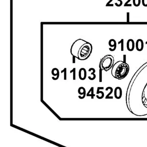 91103-GAR1-C00 BRG NEEDLE 17*25*18 WS — diagram cutout