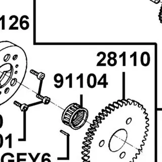 91104-GFY6-C00 BRG NEEDLE 28*32*17 — diagram cutout