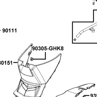 90305-GHK8-C01 NUT CLIP 6MM — diagram cutout