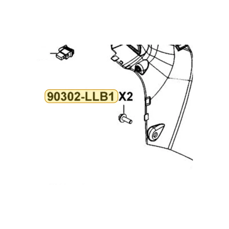 90302-LLB1-BA1 BOLT-WASH 5X12 — diagram cutout
