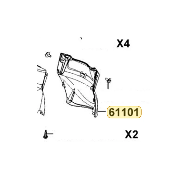 61101-AAA8-BA0-4TP FENDER B — diagram cutout