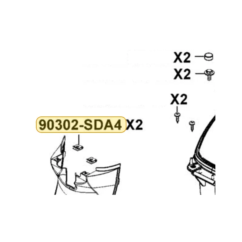 90302-SDA4-BA0 NUT SPRING 4MM — diagram cutout