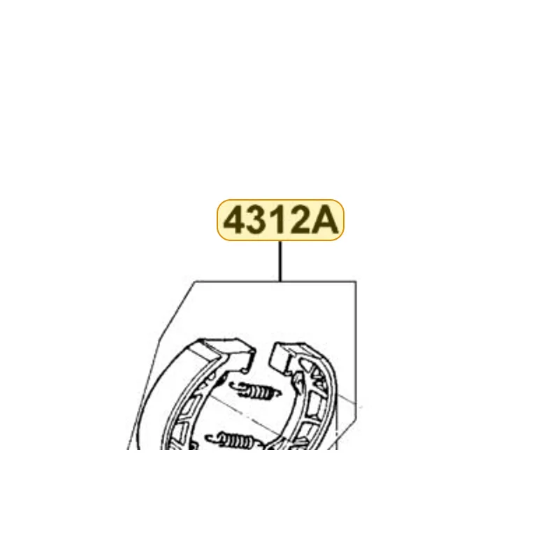 4312A-ACK5-BA0 SHOE ASSY RR BRAKE — diagram cutout