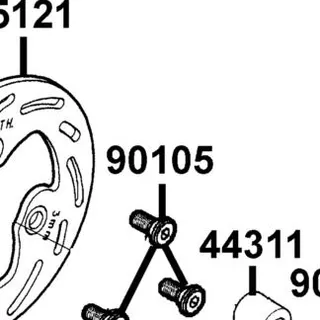 90105-KCR3-001 BOLT FR DISK 8*24 — diagram cutout