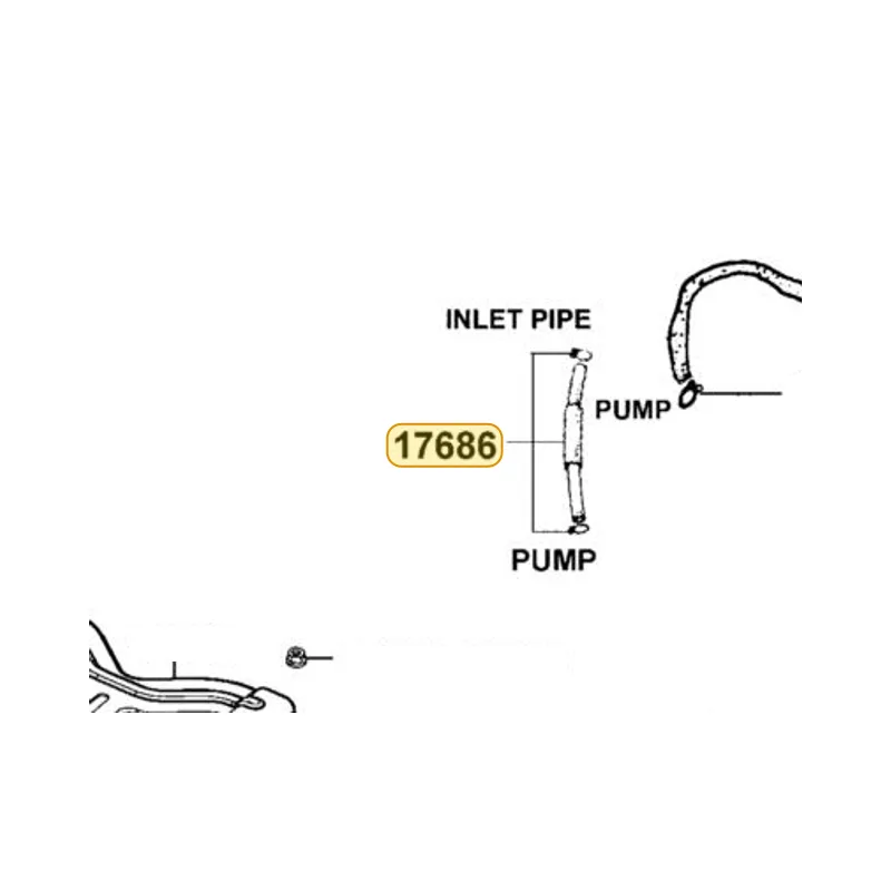 17686-LEH2-BA0 "TUBE ASSY., PUMP-INLET PIPE" — diagram cutout