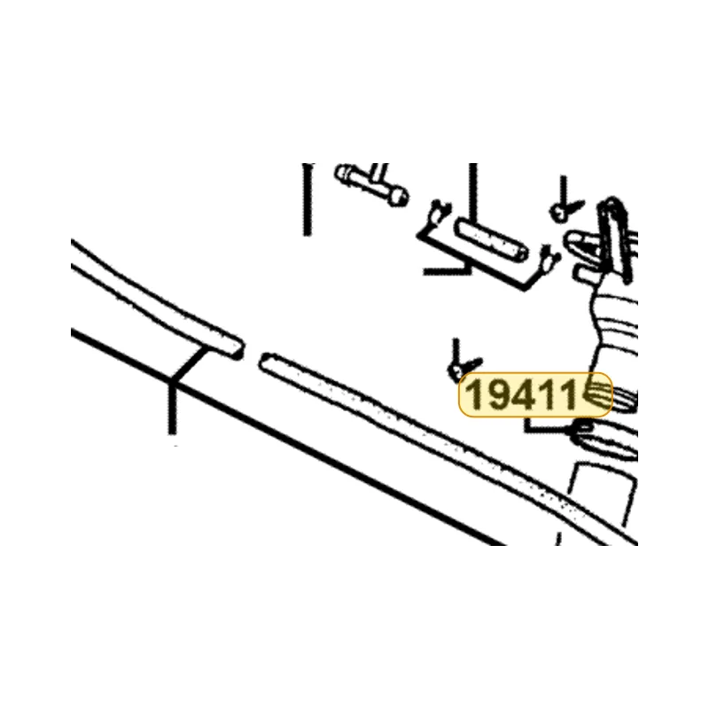 19411-KBCB-900 CLIP HOSE — diagram cutout