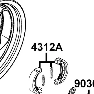4312A-KUDU-C00 SHOE ASSY RR BRAKE — diagram cutout