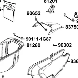 90111-1G87-C01 BOLT FLANGE 6MM — diagram cutout
