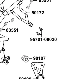 95701-08020-07 BOLT FLANGE 8*20 (K) — diagram cutout