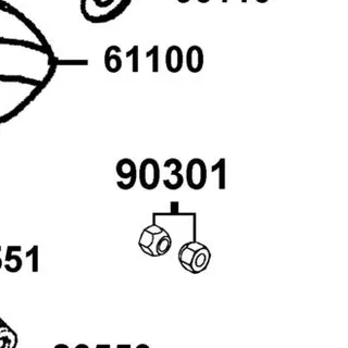 90301-4C73-C01 NUT U 6MM(C) — diagram cutout